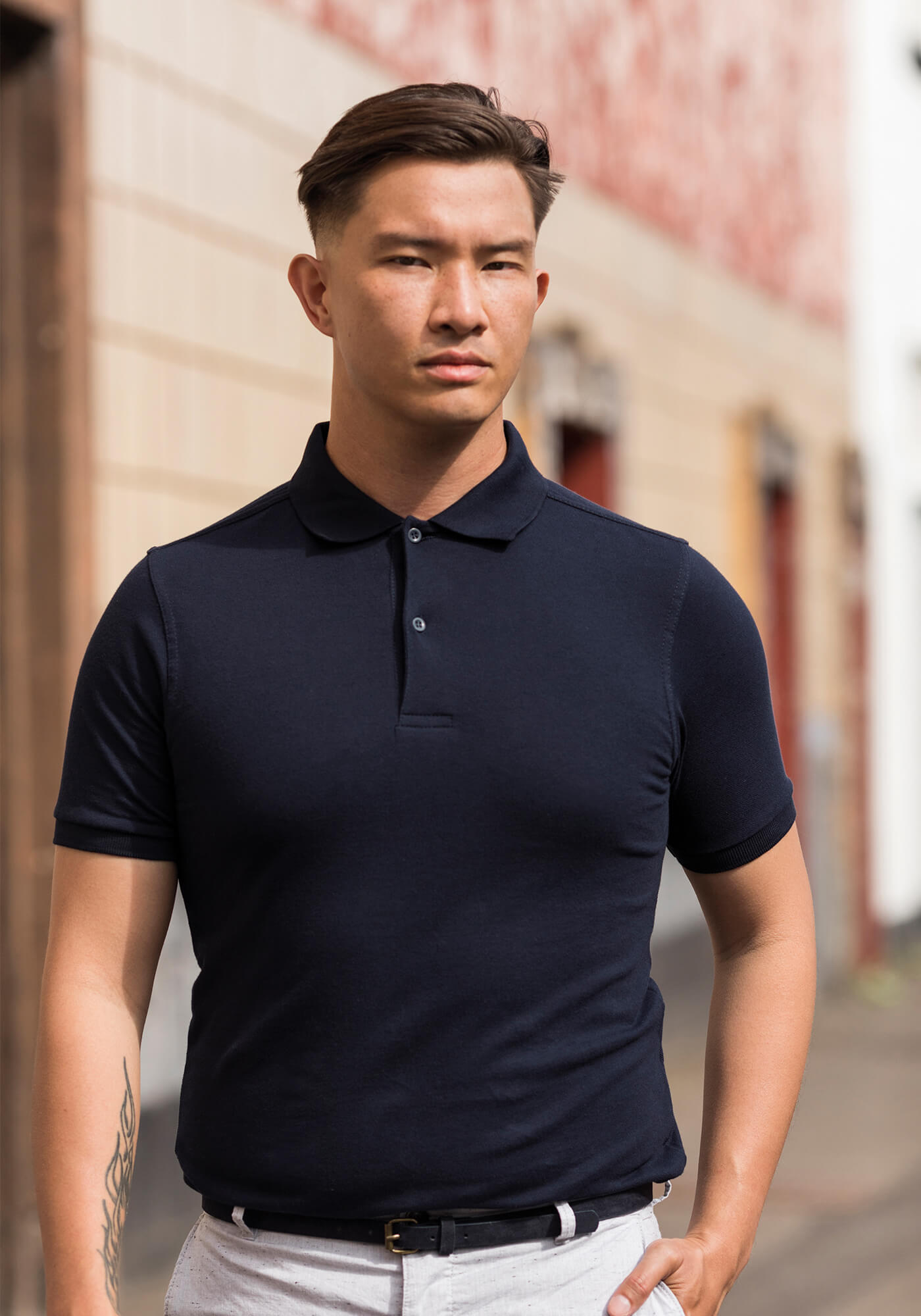 Herren Polo Stretch