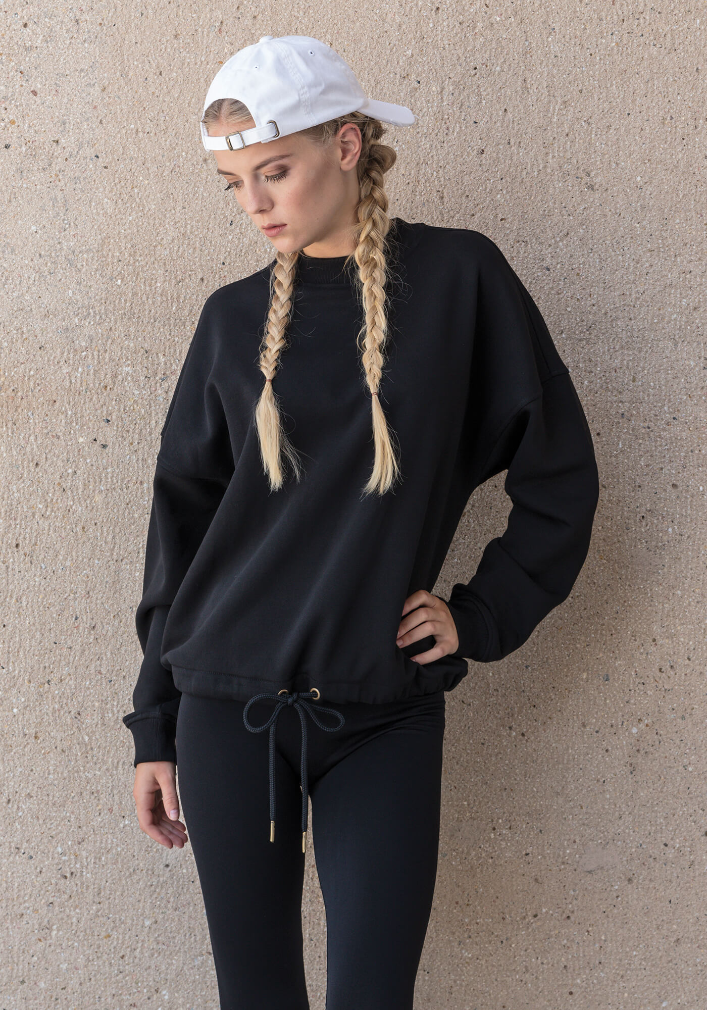 Damen Rundhalsausschnitt Sweatshirt Oversized