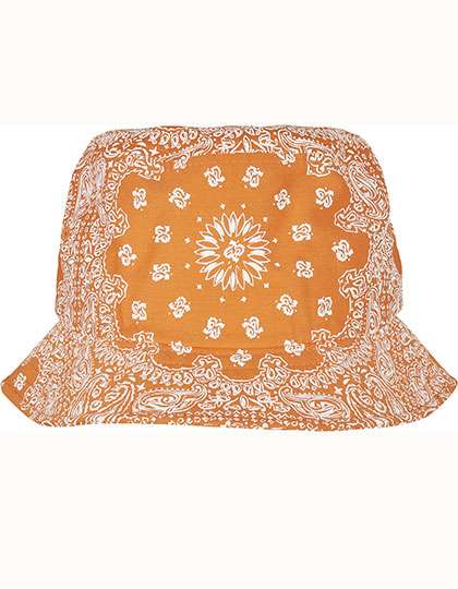 FLEXFIT Bandana Print Bucket Hat Orange/White One Size (FX5003BP)