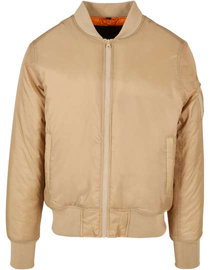 Build Your Brand Bomber Jacket U. Beige M (BY030)