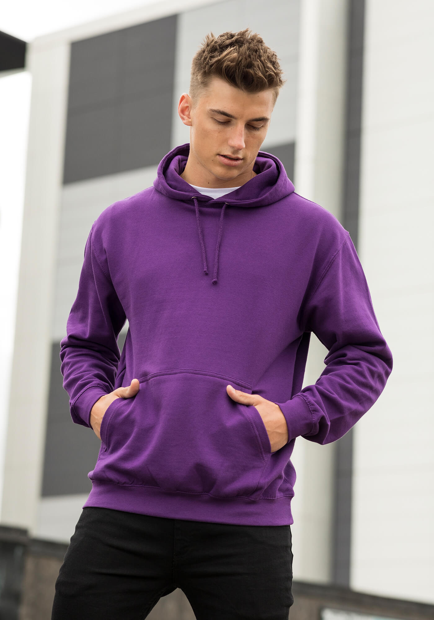 Just Hoods College Hoodie Soft Red XL (JH001)