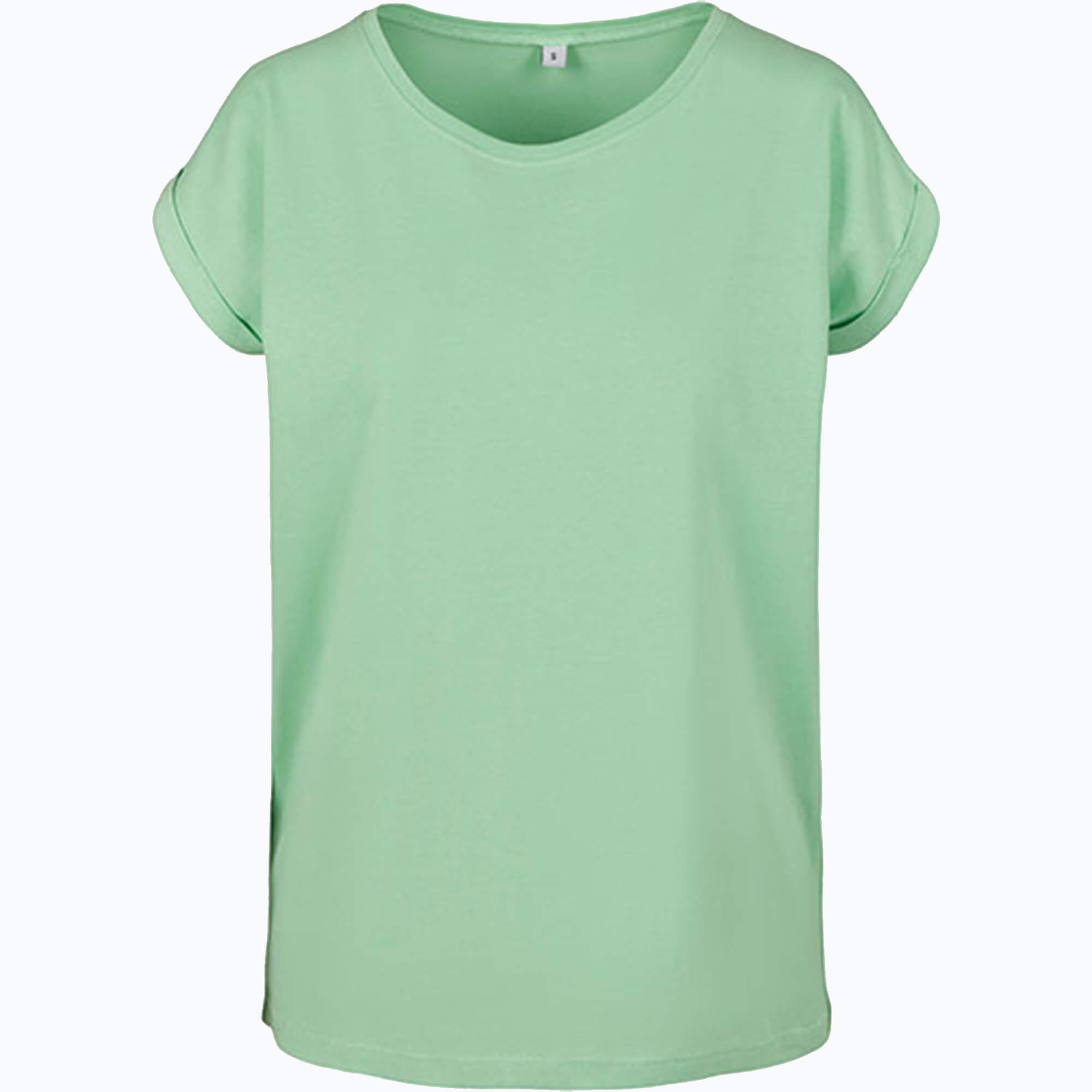Build Your Brand Ladies´ Extended Shoulder Tee Neo Mint 5XL (BY021)